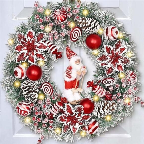 BRAND NEW Christmas Wreaths for Front Door, 18" - Picture 8 of 8